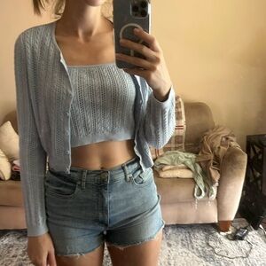 BP crop top and cardigan